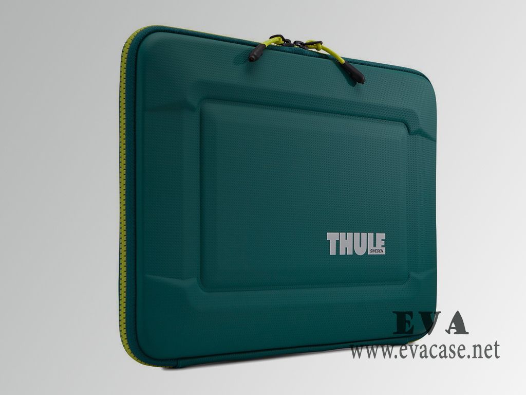 Thule hard shell laptop bag with clamshell design rigid exterior and